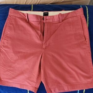 J. Crew Men's Coral Flat Front Shorts